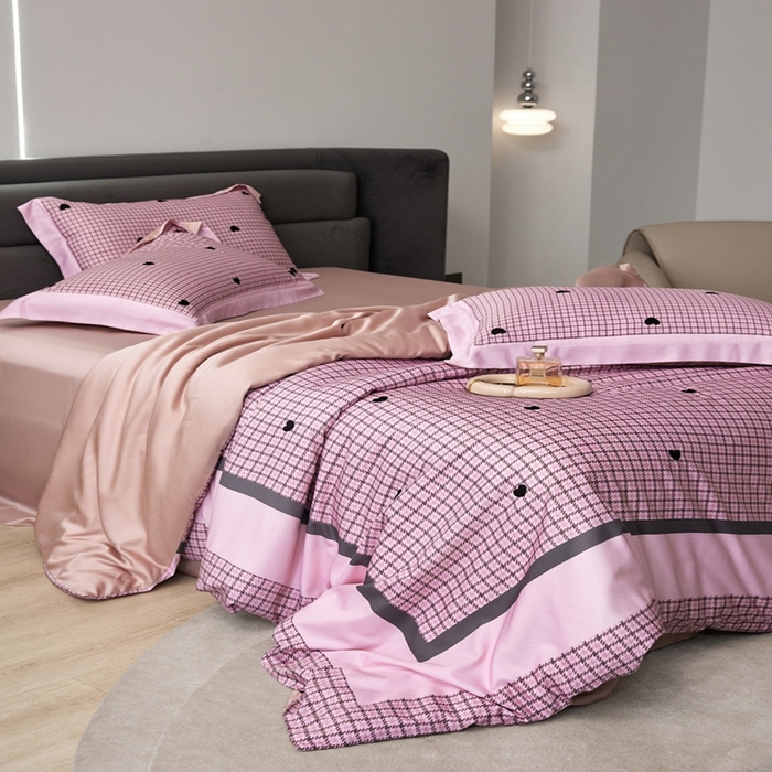 91家纺网 家纺一手货源 找家纺 （总）金奇达家纺 2026新款茧养天丝棉四件套-甜心