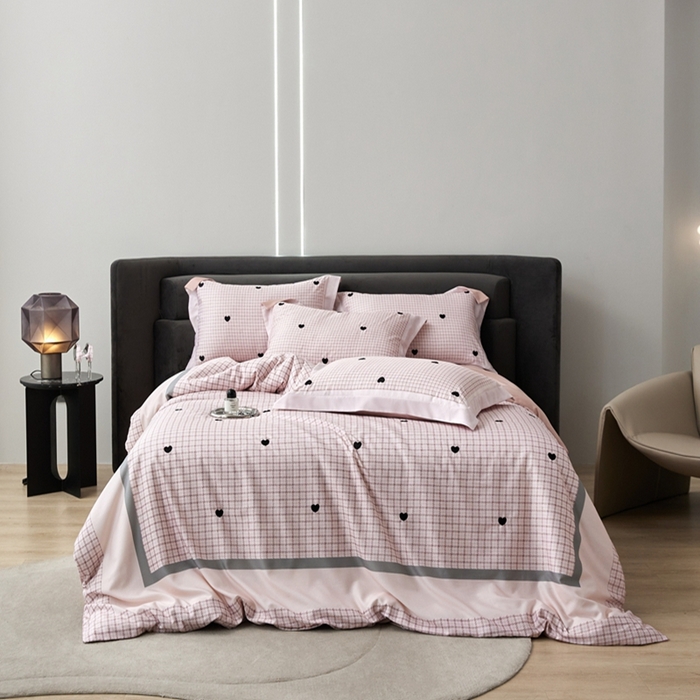 91家纺网 家纺一手货源 找家纺 金奇达家纺 2026新款茧养天丝棉四件套-甜心 甜心-樱花粉