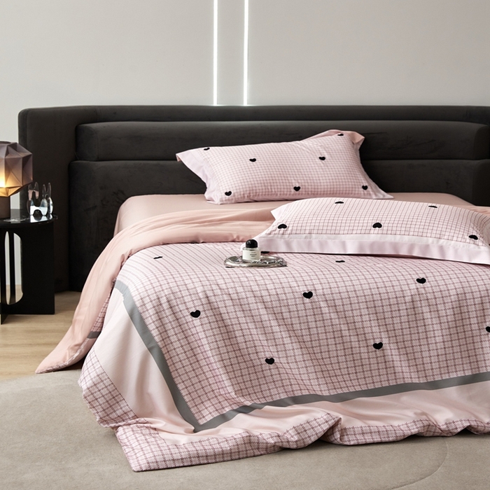 91家纺网 家纺一手货源 找家纺 金奇达家纺 2026新款茧养天丝棉四件套-甜心 甜心-樱花粉