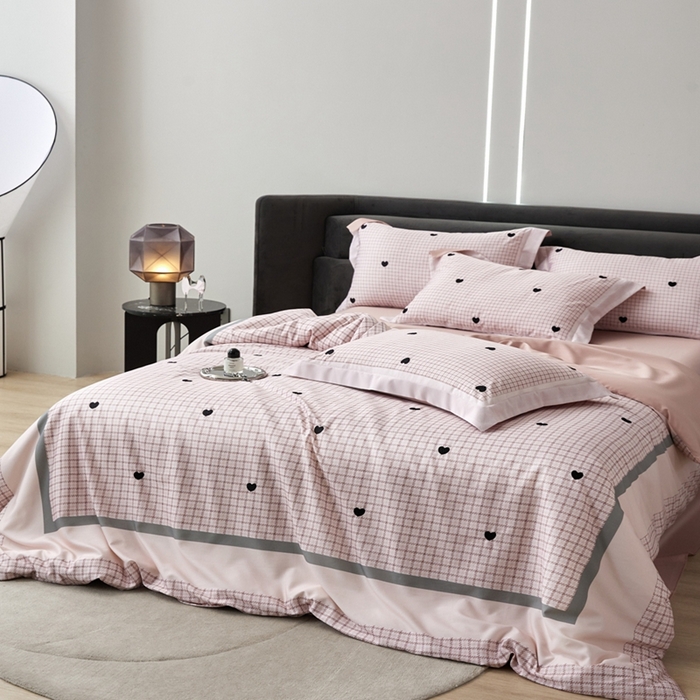 91家纺网 家纺一手货源 找家纺 金奇达家纺 2026新款茧养天丝棉四件套-甜心 甜心-樱花粉