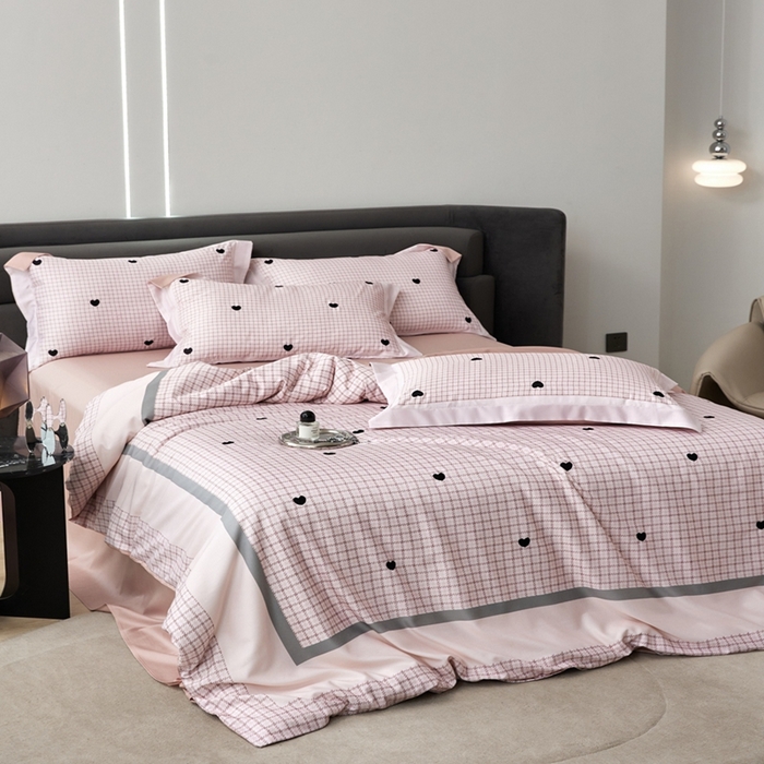 91家纺网 家纺一手货源 找家纺 金奇达家纺 2026新款茧养天丝棉四件套-甜心 甜心-樱花粉