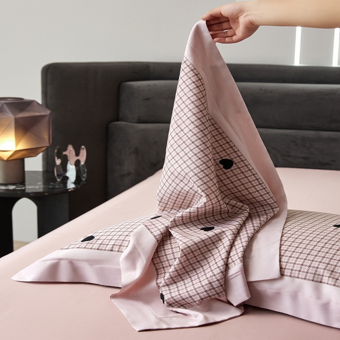 91家纺网 家纺一手货源 找家纺 金奇达家纺 2026新款茧养天丝棉四件套-甜心 甜心-少女粉