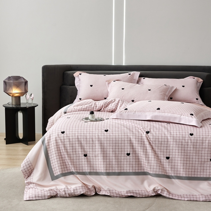 91家纺网 家纺一手货源 找家纺 金奇达家纺 2026新款茧养天丝棉四件套-甜心 甜心-樱花粉