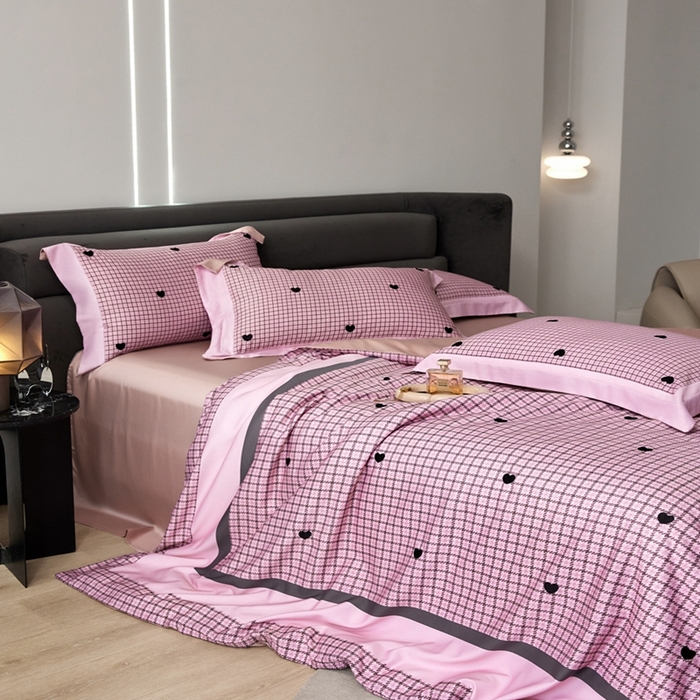 91家纺网 家纺一手货源 找家纺 （总）金奇达家纺 2026新款茧养天丝棉四件套-甜心