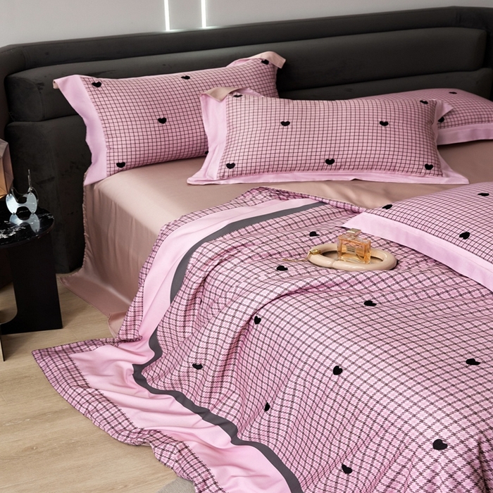 91家纺网 家纺一手货源 找家纺 （总）金奇达家纺 2026新款茧养天丝棉四件套-甜心