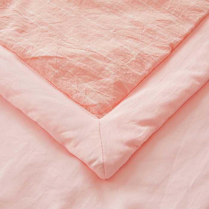 91家纺网 家纺一手货源 找家纺 牛魔王家居 2026新款A类水洗棉新疆棉花夏被 被子被芯 海棠粉