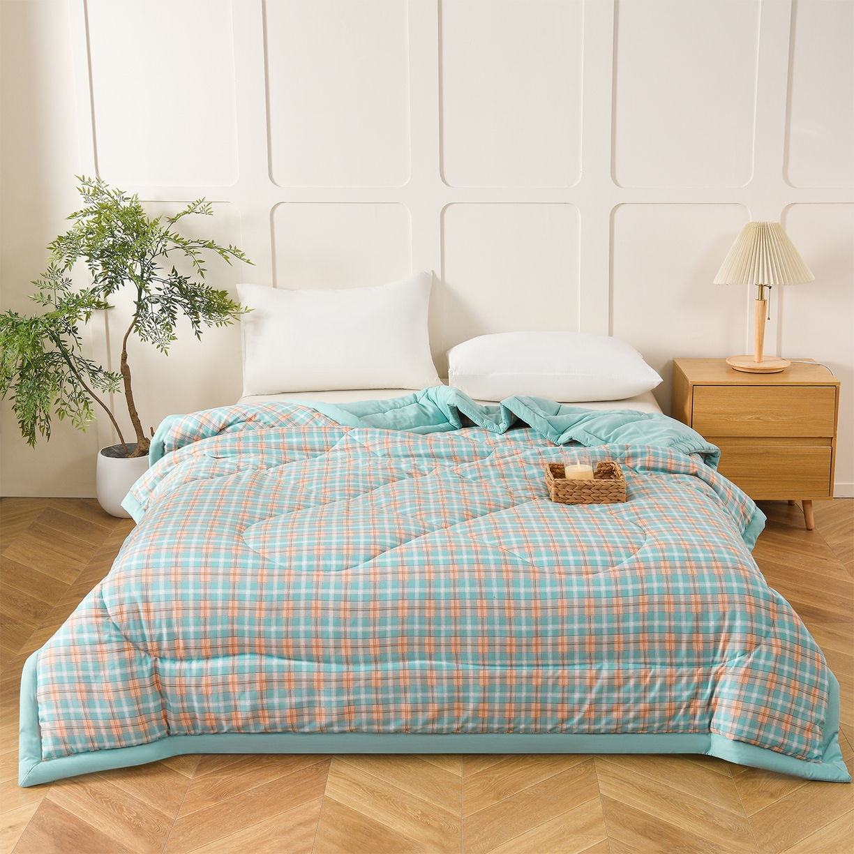 91家纺网 家纺一手货源 找家纺 （总）壹张床 2026新款无印风A类水洗棉大豆纤维夏凉被夏被空调被