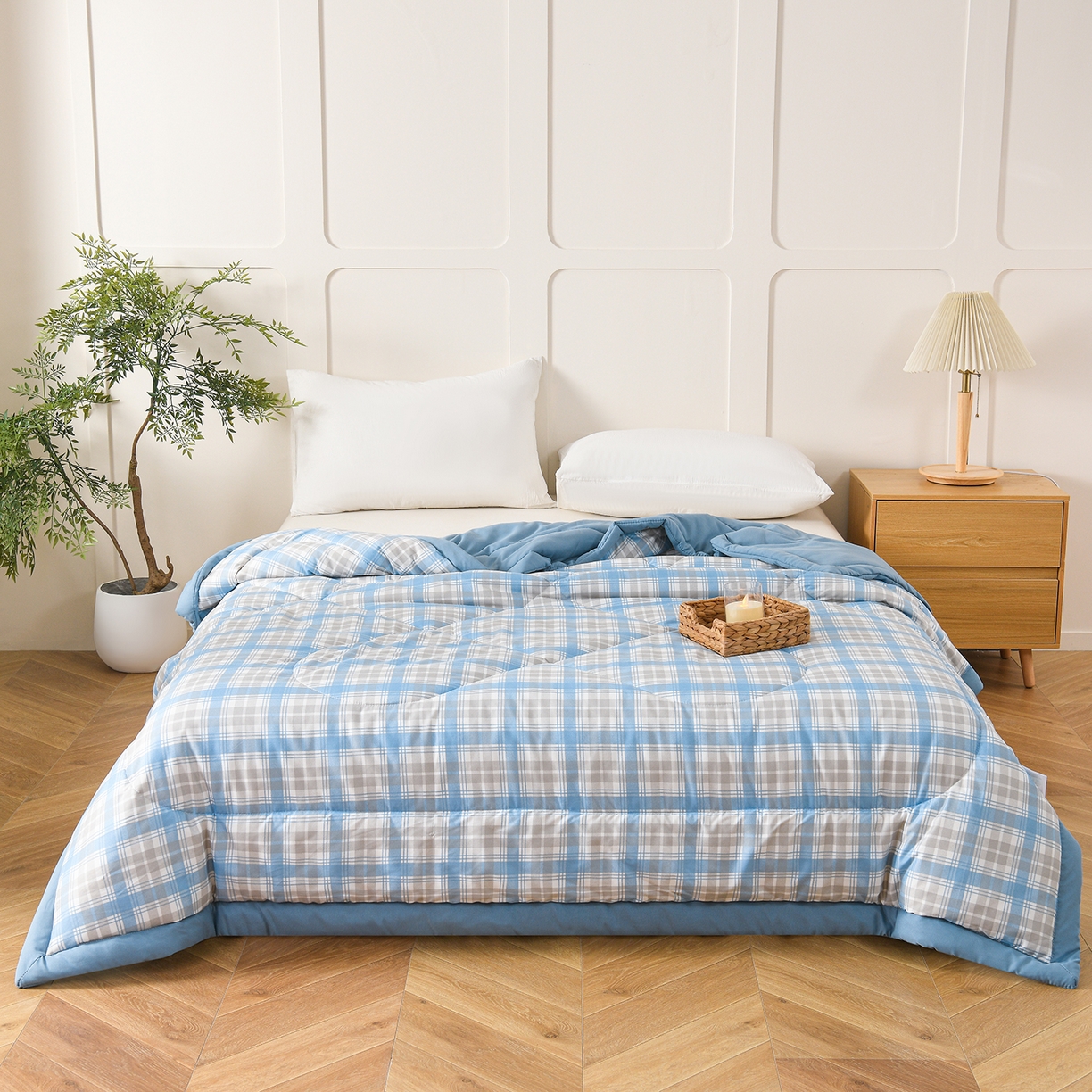 91家纺网 家纺一手货源 找家纺 （总）壹张床 2026新款无印风A类水洗棉大豆纤维夏凉被夏被空调被