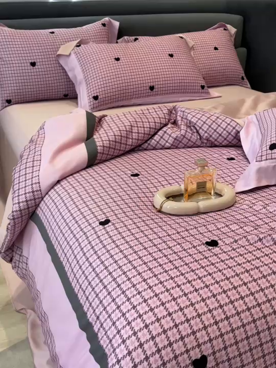 91家纺网 家纺一手货源 找家纺 （总）金奇达家纺 2026新款茧养天丝棉四件套-甜心