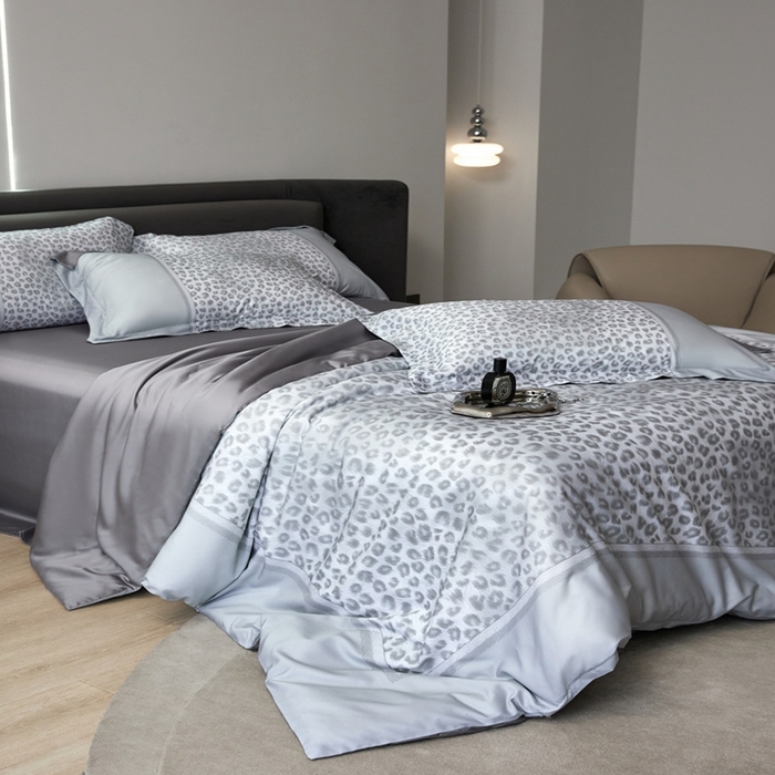 91家纺网 家纺一手货源 找家纺 金奇达家纺 2026新款茧养天丝棉四件套-伊莉莎 伊莉莎-繁星蓝