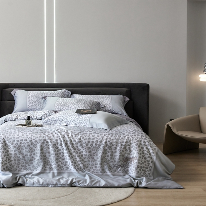 91家纺网 家纺一手货源 找家纺 金奇达家纺 2026新款茧养天丝棉四件套-伊莉莎 伊莉莎-繁星蓝