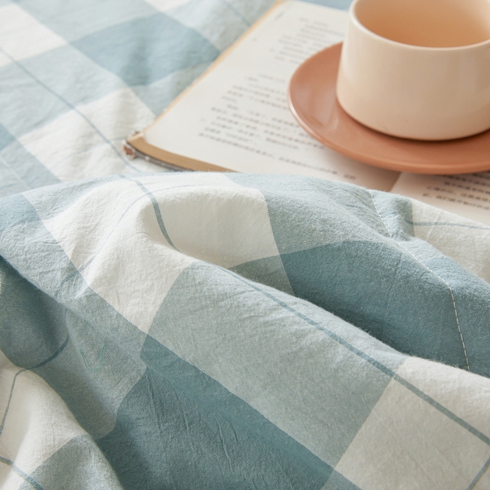 91家纺网 家纺一手货源 找家纺 牛魔王家居 2026新款A类水洗棉新疆棉花夏被 被子被芯 绿大格