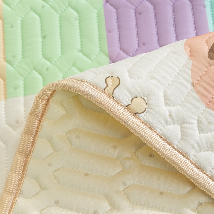 91家纺网 家纺一手货源 找家纺 美丽折 2026新款0.6厚欧式乳胶凉席三件套 彩虹岛