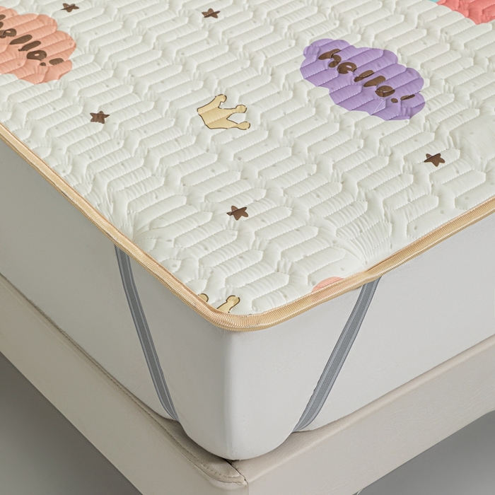 91家纺网 家纺一手货源 找家纺 美丽折 2026新款0.6厚欧式乳胶凉席三件套 彩虹岛