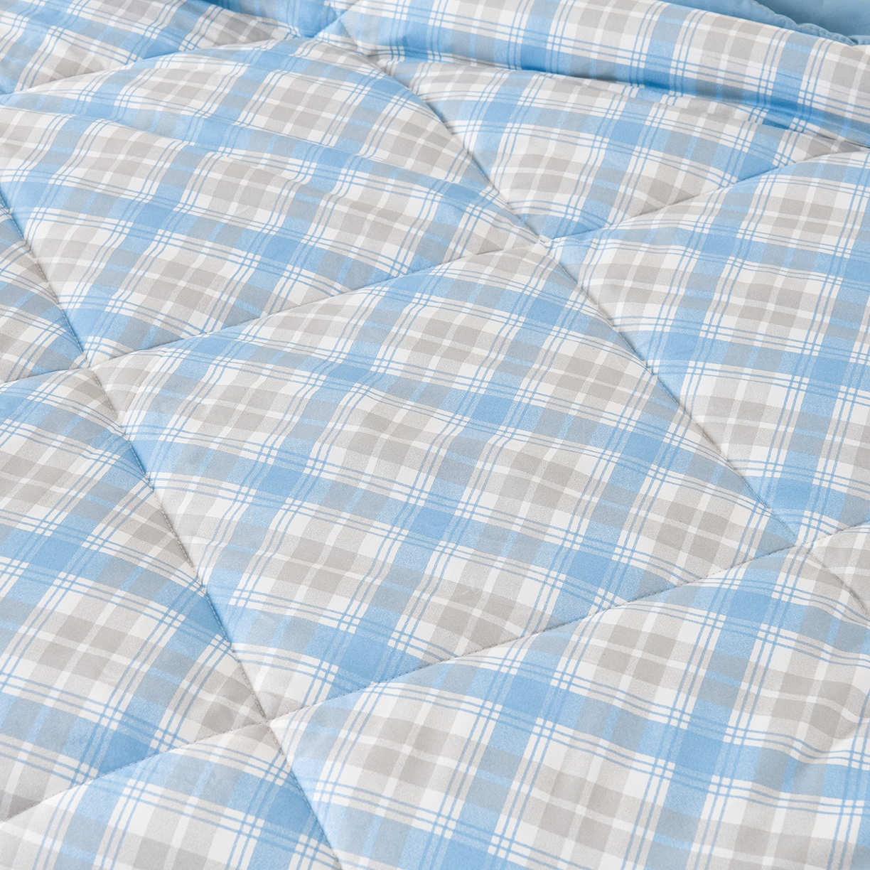 91家纺网 家纺一手货源 找家纺 壹张床 2026新款无印风A类水洗棉大豆纤维夏凉被夏被空调被 极简-蓝白格