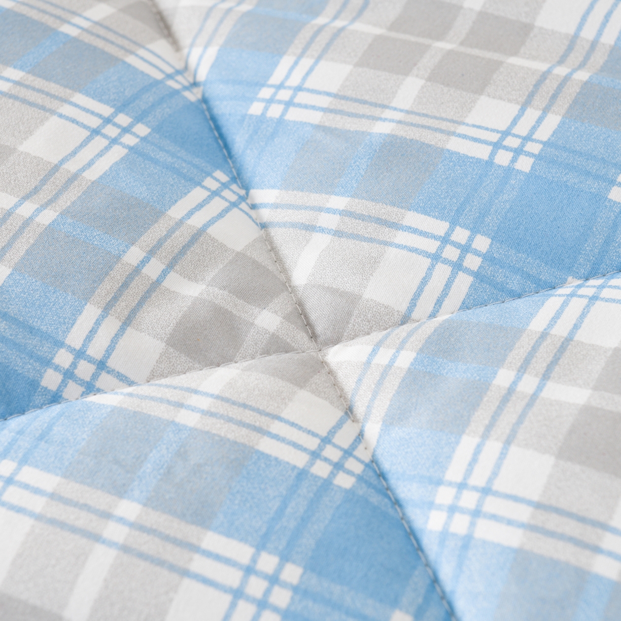 91家纺网 家纺一手货源 找家纺 壹张床 2026新款无印风A类水洗棉大豆纤维夏凉被夏被空调被 极简-蓝白格