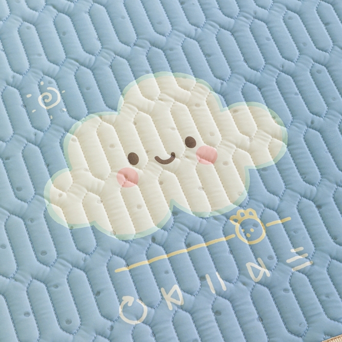 91家纺网 家纺一手货源 找家纺 美丽折 2026新款0.6厚欧式乳胶凉席三件套 嗨皮云