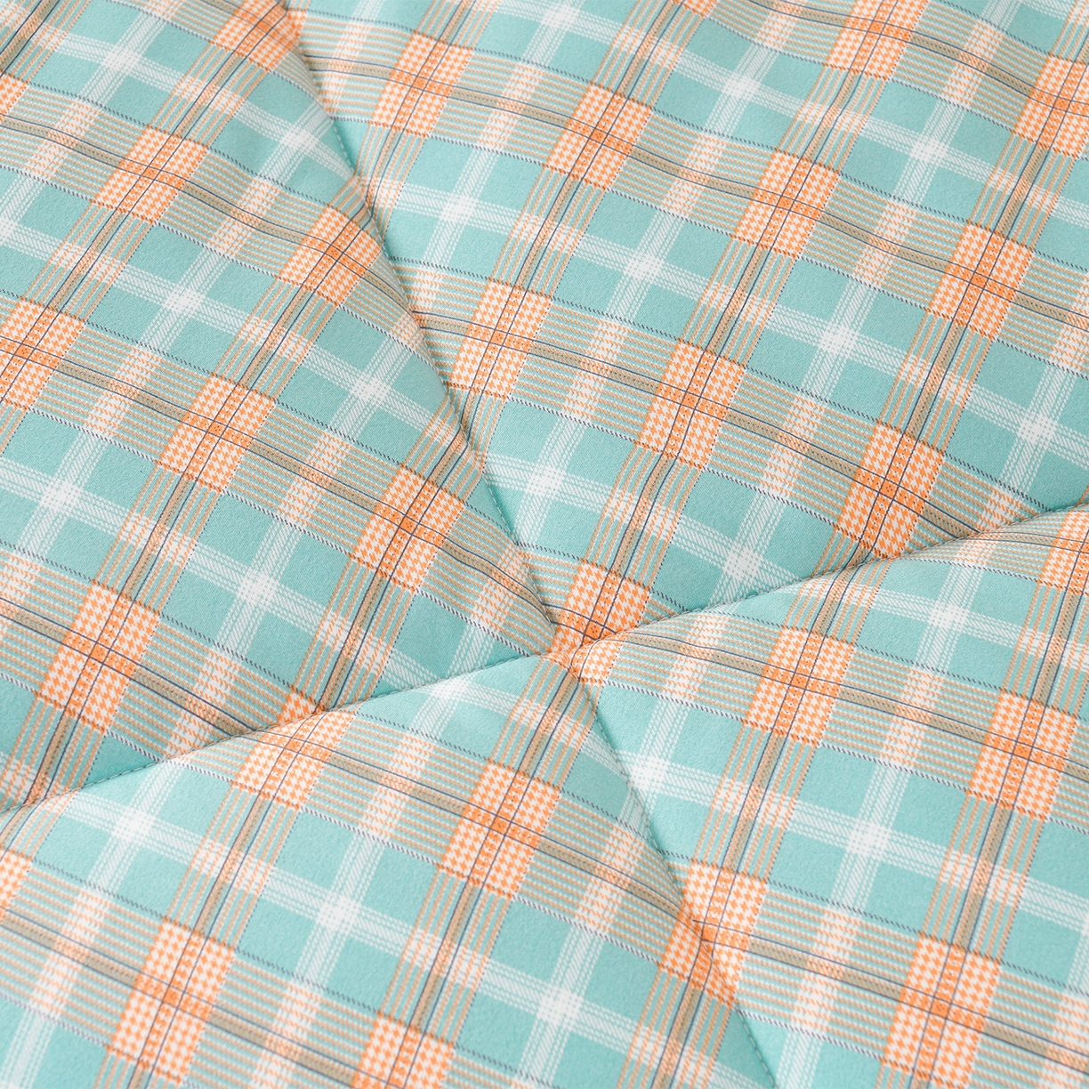 91家纺网 家纺一手货源 找家纺 壹张床 2026新款无印风A类水洗棉大豆纤维夏凉被夏被空调被 极简-绿橙格