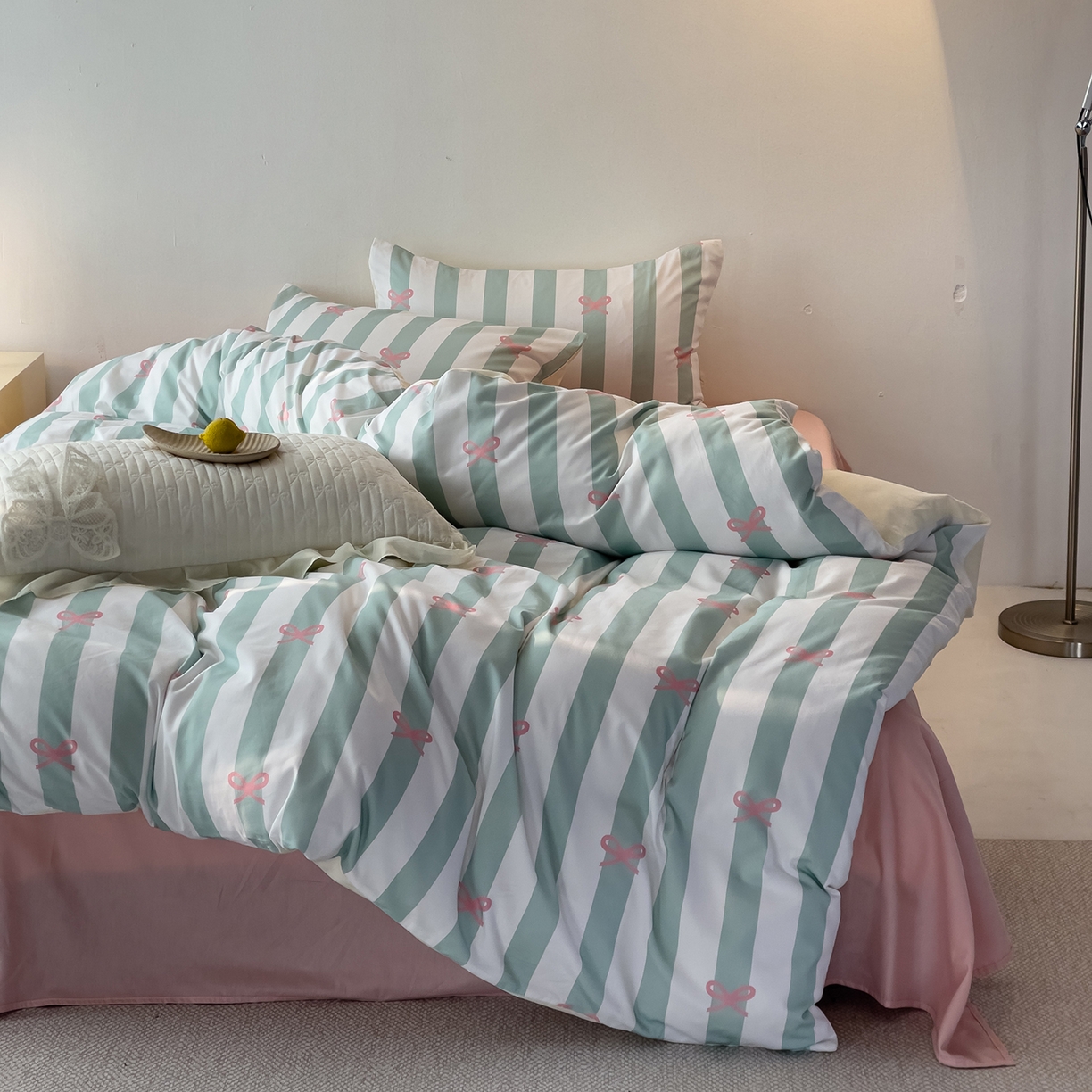 女子家纺 2026春夏新款全棉纯棉13372数码印花四件套-安迪 安迪-绿色