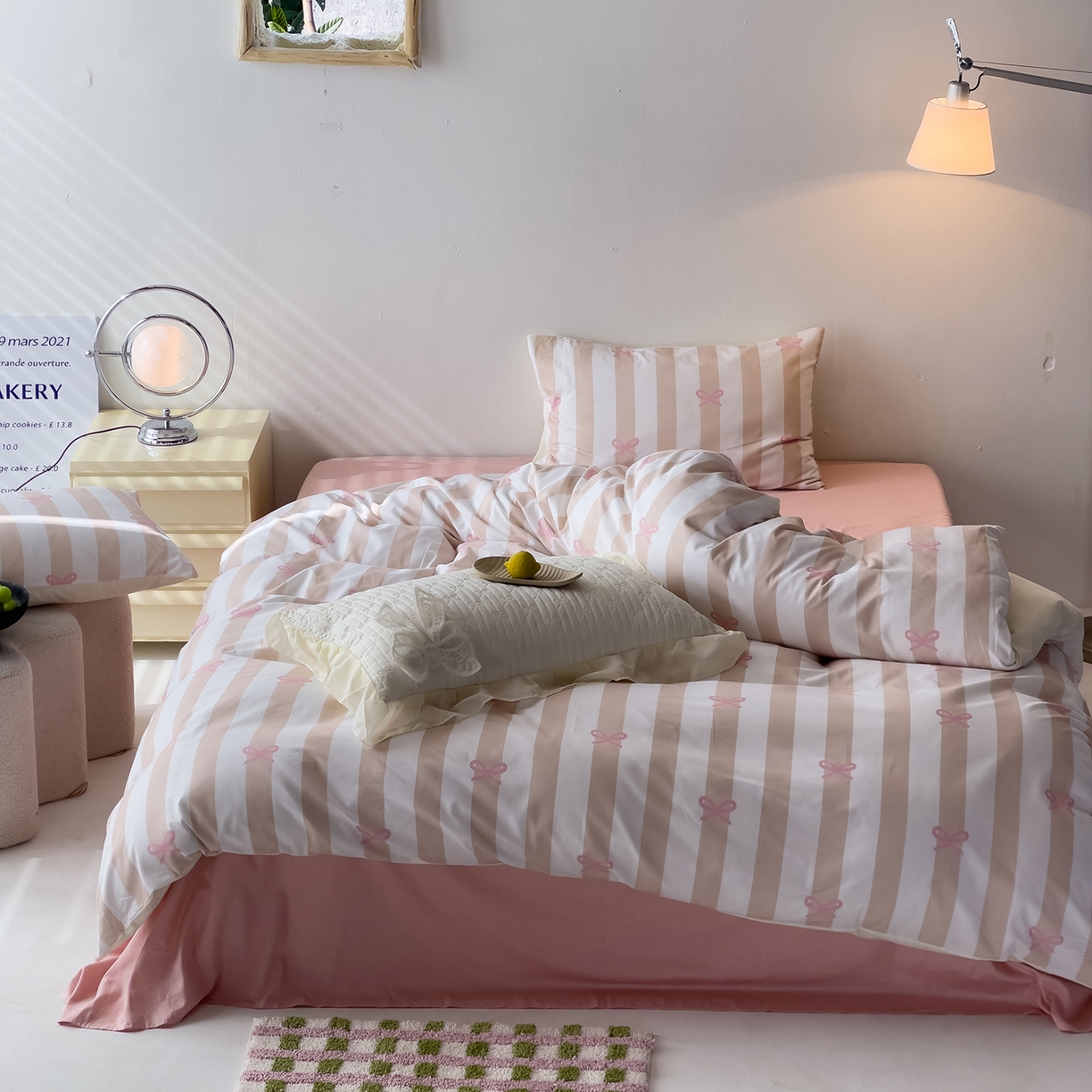 91家纺网 家纺一手货源 找家纺 女子家纺 2026春夏新款全棉纯棉13372数码印花四件套-安迪 安迪-粉色