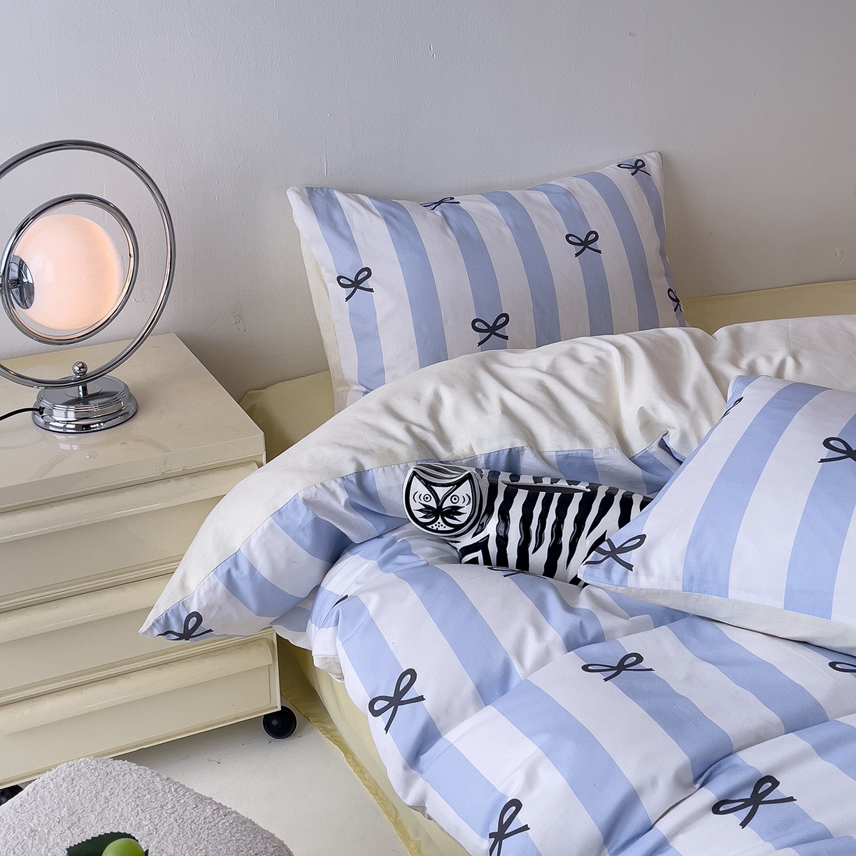 91家纺网 家纺一手货源 找家纺 女子家纺 2026春夏新款全棉纯棉13372数码印花四件套-安迪 安迪-蓝色