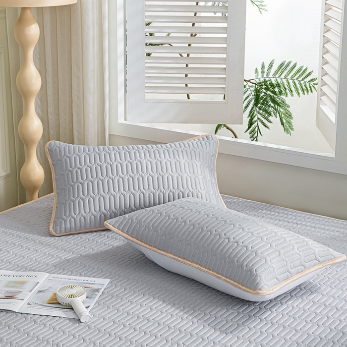 91家纺网 家纺一手货源 找家纺 美丽折 2026新款0.6厚欧式乳胶凉席三件套 灰色