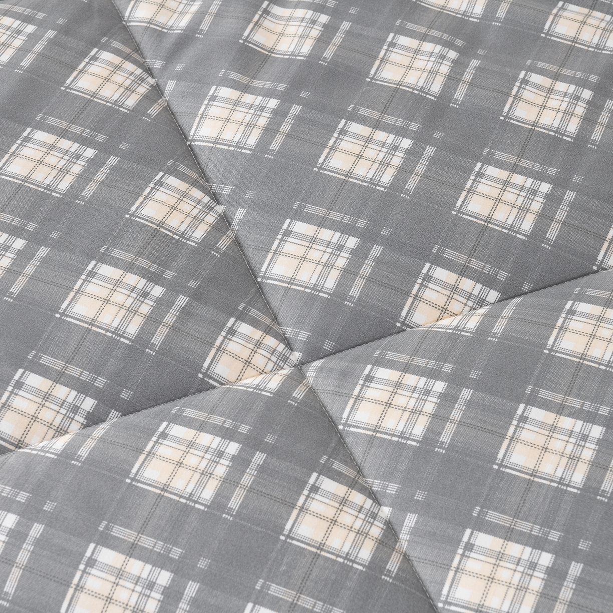 91家纺网 家纺一手货源 找家纺 壹张床 2026新款无印风A类水洗棉大豆纤维夏凉被夏被空调被 极简-烟灰格