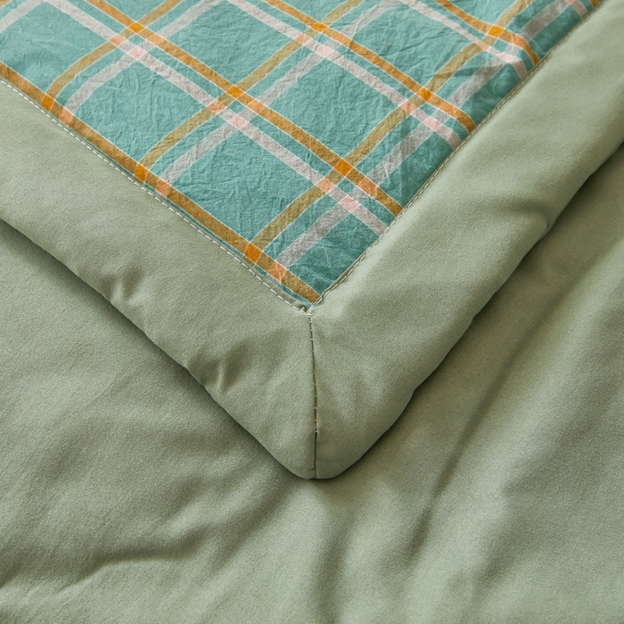 91家纺网 家纺一手货源 找家纺 牛魔王家居 2026新款A类水洗棉新疆棉花夏被 被子被芯 绿色格调