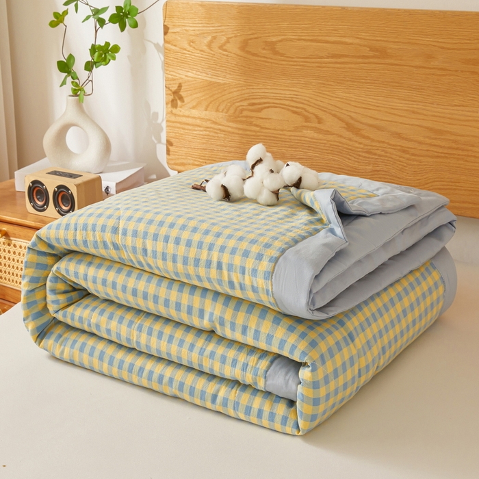 牛魔王家居 2026新款A类水洗棉新疆棉花夏被 被子被芯 清新绿