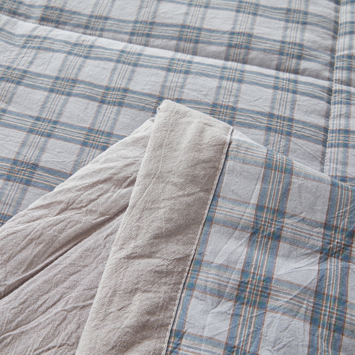 91家纺网 家纺一手货源 找家纺 牛魔王家居 2026新款A类水洗棉新疆棉花夏被 被子被芯 烟雨蓝