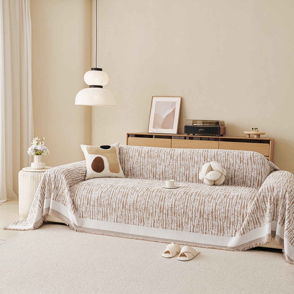 91家纺网 家纺一手货源 找家纺 （总）松色家居 2026新款沙发巾-缥缈系列