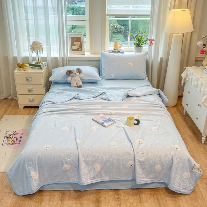 91家纺网 家纺一手货源 找家纺 （总）爱屋及屋 2026春夏新款泡芙棉印花新疆棉花被夏被夏凉被空调被被子薄被芯春秋四季被