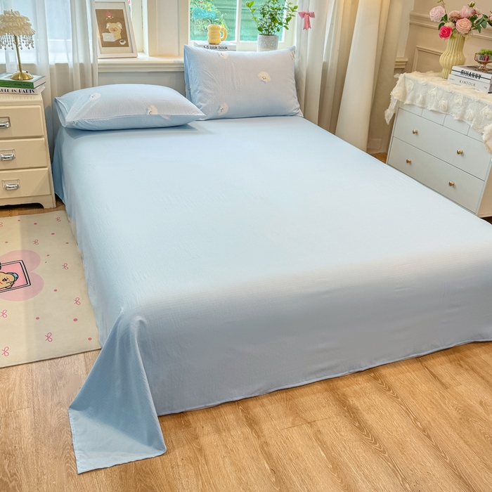 91家纺网 家纺一手货源 找家纺 爱屋及屋 2026春夏新款泡芙棉棉花夏被夏凉被空调被 泡芙小狗-蓝