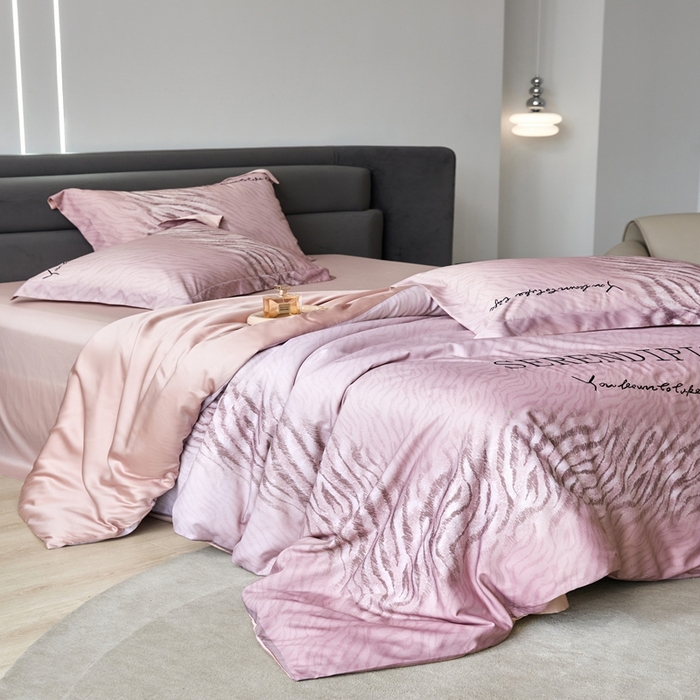 91家纺网 家纺一手货源 找家纺 金奇达家纺 2026新款茧养天丝棉四件套-伯瑞特 伯瑞特-豆沙