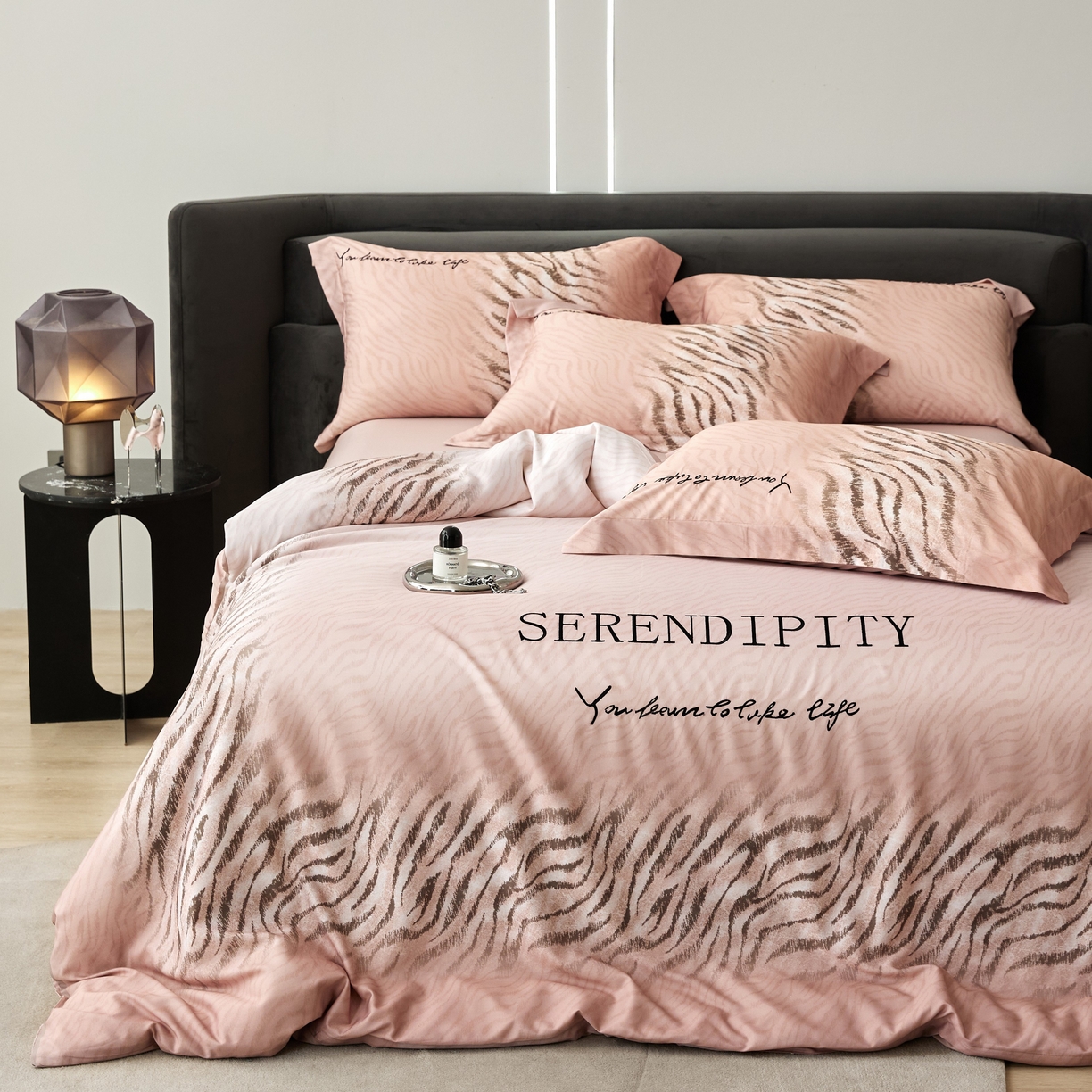 金奇达家纺 2026新款茧养天丝棉四件套-伯瑞特 伯瑞特-暮云粉