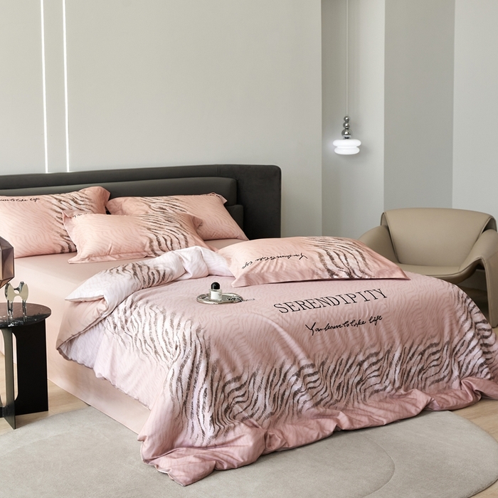 91家纺网 家纺一手货源 找家纺 金奇达家纺 2026新款茧养天丝棉四件套-伯瑞特 伯瑞特-暮云粉