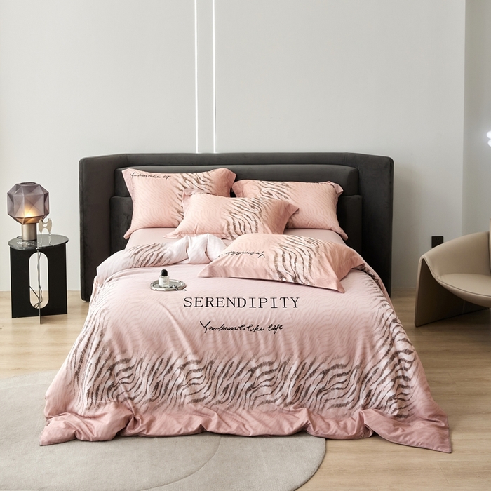 91家纺网 家纺一手货源 找家纺 金奇达家纺 2026新款茧养天丝棉四件套-伯瑞特 伯瑞特-暮云粉