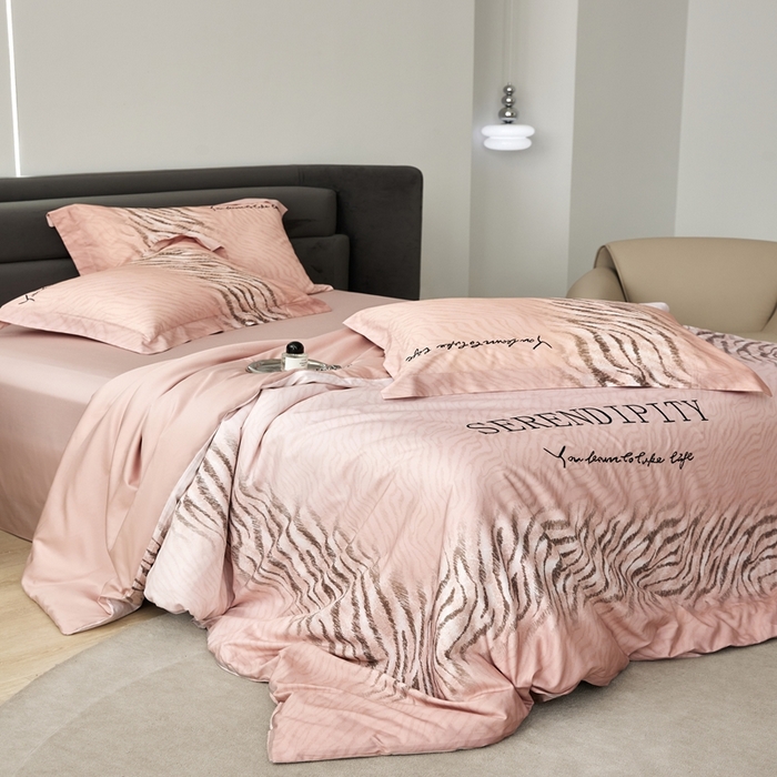 91家纺网 家纺一手货源 找家纺 金奇达家纺 2026新款茧养天丝棉四件套-伯瑞特 伯瑞特-暮云粉