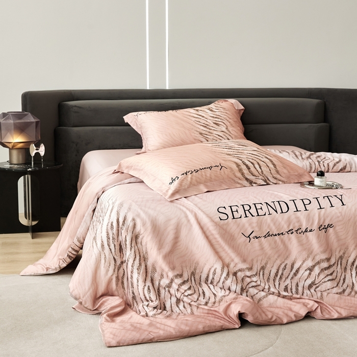 91家纺网 家纺一手货源 找家纺 金奇达家纺 2026新款茧养天丝棉四件套-伯瑞特 伯瑞特-暮云粉