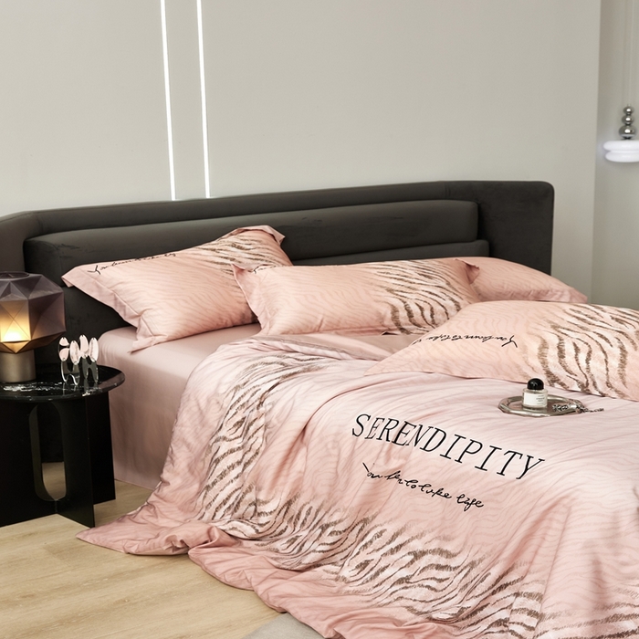 91家纺网 家纺一手货源 找家纺 金奇达家纺 2026新款茧养天丝棉四件套-伯瑞特 伯瑞特-暮云粉