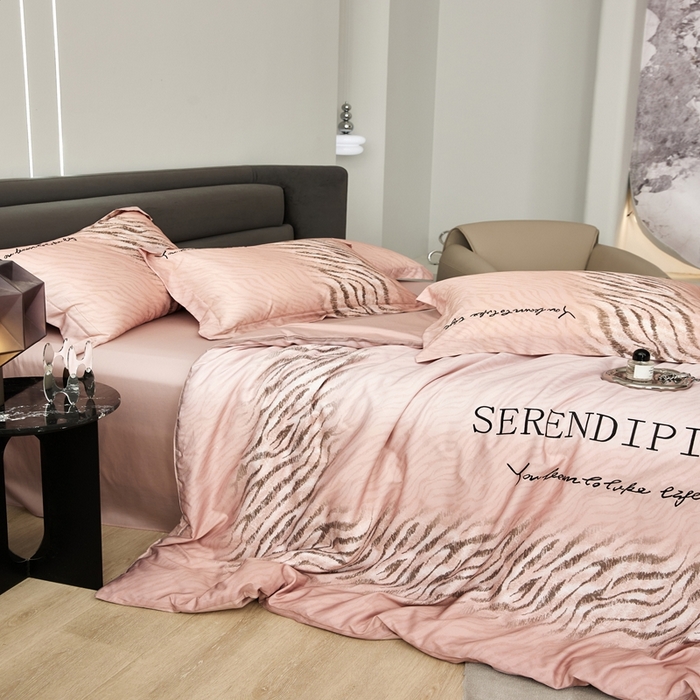 91家纺网 家纺一手货源 找家纺 金奇达家纺 2026新款茧养天丝棉四件套-伯瑞特 伯瑞特-暮云粉