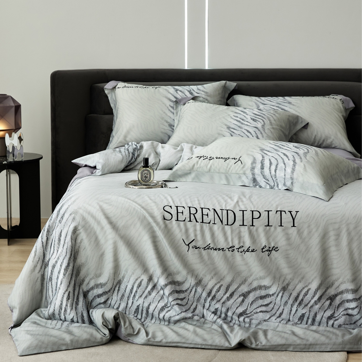 金奇达家纺 2026新款茧养天丝棉四件套-伯瑞特 伯瑞特-烟灰