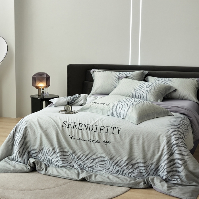 91家纺网 家纺一手货源 找家纺 金奇达家纺 2026新款茧养天丝棉四件套-伯瑞特 伯瑞特-烟灰