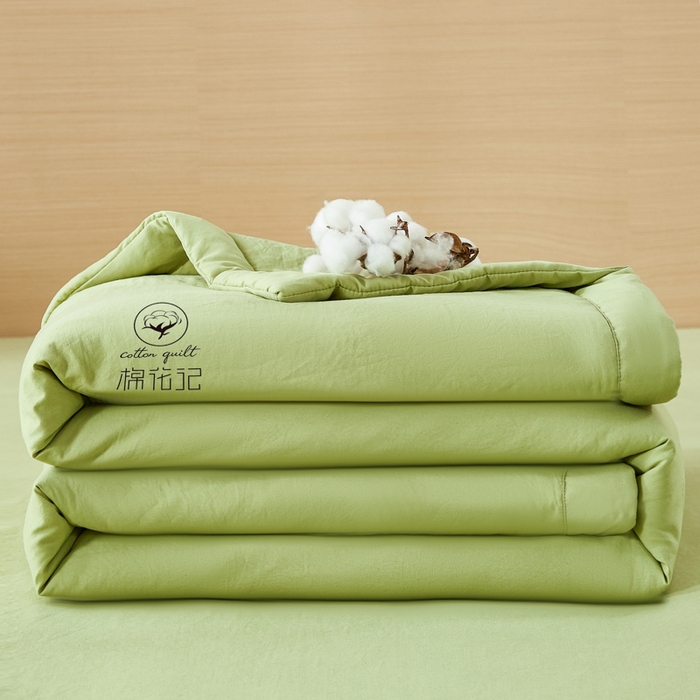 91家纺网 家纺一手货源 找家纺 爱屋及屋 2026新款撞色双拼新疆棉花夏被空调被夏凉被 单拼-青绿