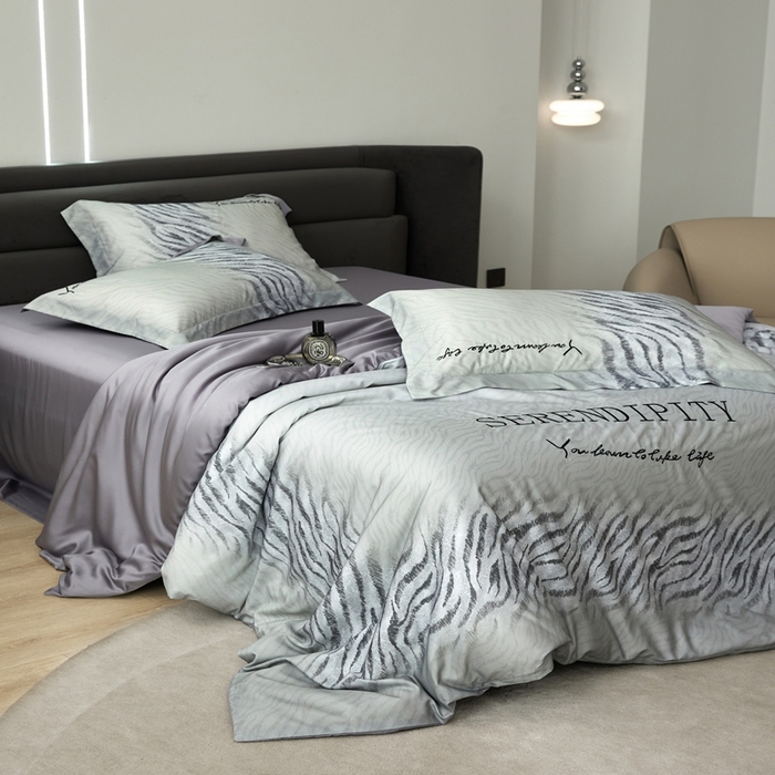 91家纺网 家纺一手货源 找家纺 金奇达家纺 2026新款茧养天丝棉四件套-伯瑞特 伯瑞特-烟灰