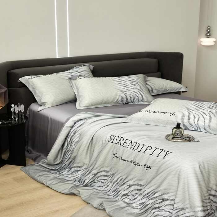 91家纺网 家纺一手货源 找家纺 金奇达家纺 2026新款茧养天丝棉四件套-伯瑞特 伯瑞特-烟灰