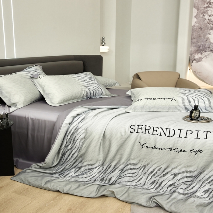 91家纺网 家纺一手货源 找家纺 金奇达家纺 2026新款茧养天丝棉四件套-伯瑞特 伯瑞特-烟灰