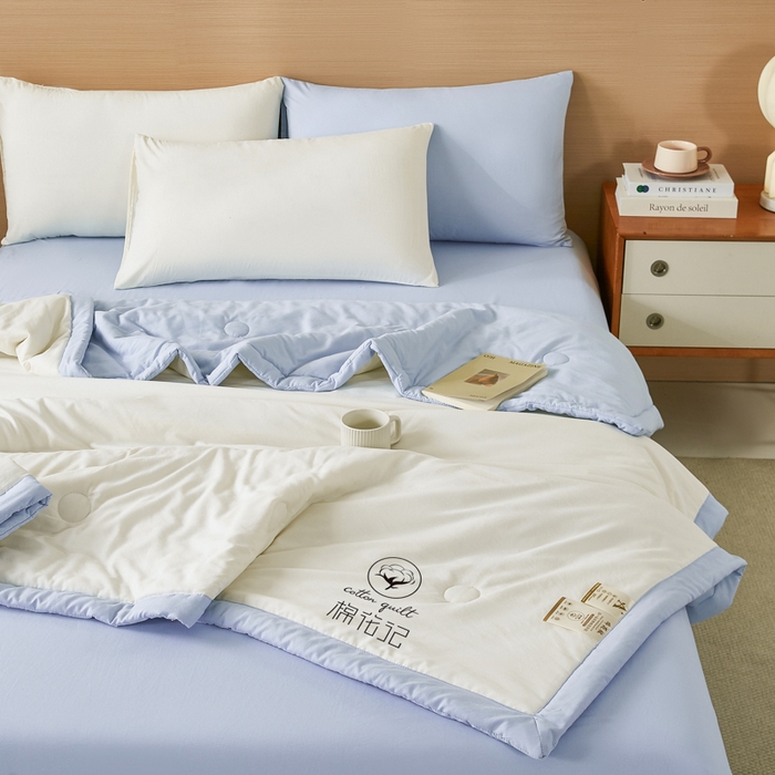 91家纺网 家纺一手货源 找家纺 （总）爱屋及屋 2026新款撞色双拼新疆棉花被夏被空调被夏凉被被子薄被芯春秋四季被