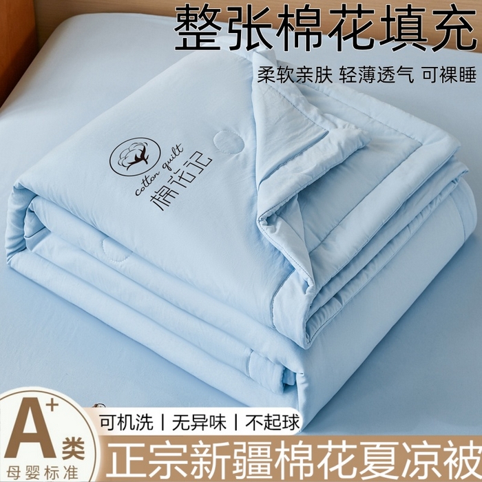91家纺网 家纺一手货源 找家纺 （总）爱屋及屋 2026新款撞色双拼新疆棉花被夏被空调被夏凉被被子薄被芯春秋四季被