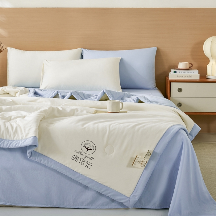 91家纺网 家纺一手货源 找家纺 （总）爱屋及屋 2026新款撞色双拼新疆棉花被夏被空调被夏凉被被子薄被芯春秋四季被